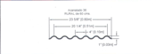Lamina Traslucida Acanalada Rural de 60 cm