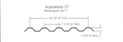 Lamina Traslucida Acanalada Rectangular de 71